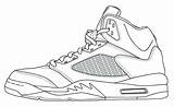 Jordan Coloring Air Shoes Pages Drawing Shoe Lebron James Template Michael Printable Outline Sketch Force Nike Tennis Retro Blank Low sketch template