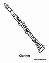 Clarinet Coloring Pages Instrument Music Colormegood sketch template