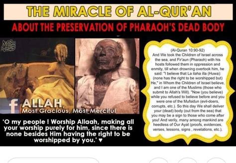 quran preservation of pharaoh body miracles of quran