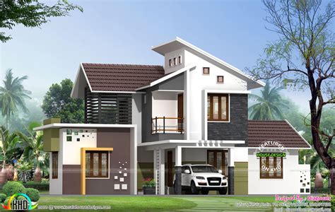 simple model modern home kerala home design  floor plans  houses