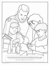 Lds Coloring Pages Primary Nativity Others Serving Children Christmas Murrayandmathews Lesson Nursery Christ Family Print Book Clean Living Happy Bible sketch template