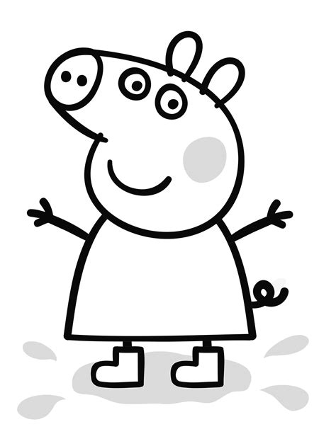 peppa pig coloring pages printable  children   ages etsy