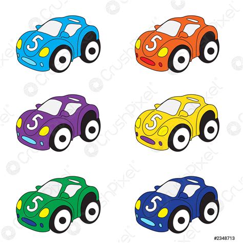 kids cars cartoon set cars toys vector illustration stock vector  crushpixel