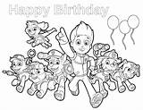 Coloring Patrol Paw Pages Birthday Happy Kids Party Print Sheets Cake Printables Printable Hau Ryhmä Värityskuvat Anniversaire Coloriage Colouring Invitations sketch template