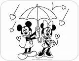 Minnie Raining Disneyclips sketch template