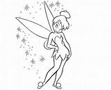 Tinkerbell Coloring Pages Disney Fairy Outline Kids Drawing Printable Bell Tinker Print Clipart Clip Colouring Fairies Drawings Tinkerbel Dust Club sketch template