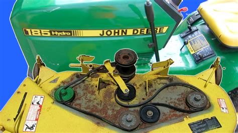 maintain  john deere lawn mower deck replace blades pulleys