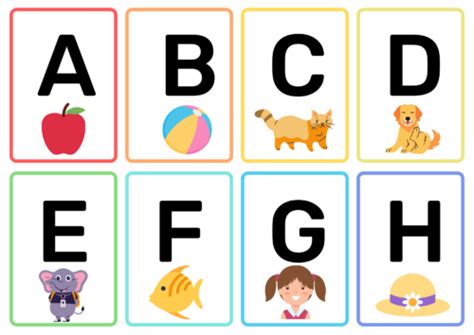 alphabet flash cards phonics sound  preschool