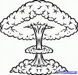 Bomb Explosion Drawing Nuke Clipart Atomic Cloud Nuclear Mushroom Draw Blast Drawn Step Coloring Cartoon Atom Gif Drawings Pages Clip sketch template