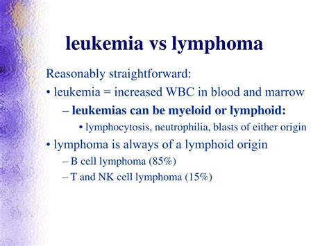 leukemia  lymphoma