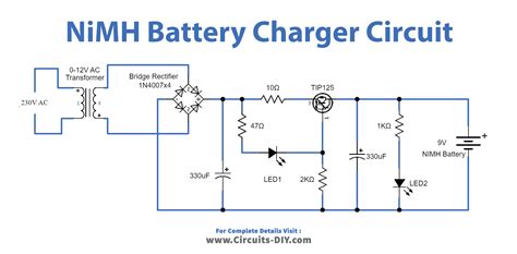 nickel metal hydride nimh battery charger circuit