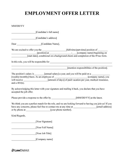 job offer letter template  examples letter cover  vrogueco