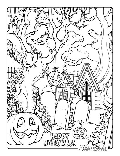 printable coloring pages  adults halloween