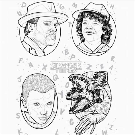 Coloring Pages Stranger Things Top Collection Print For Free