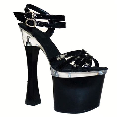 custom 18cm high heels platform sexy shoes for model banquet show