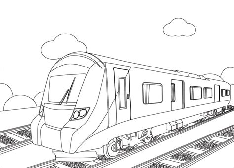 bullet train coloring page