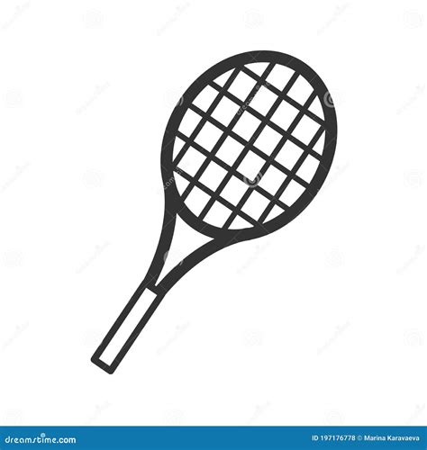 badminton racket icon stock vector illustration  design
