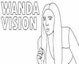 Coloring Wandavision sketch template
