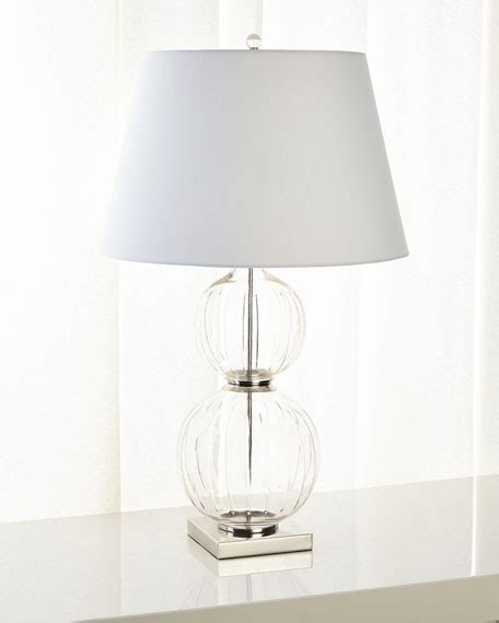 Clear Cut Glass Table Lamp