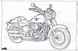 Etsy Harley Davidson Coloring Fat Boy Pages Motorcycle sketch template