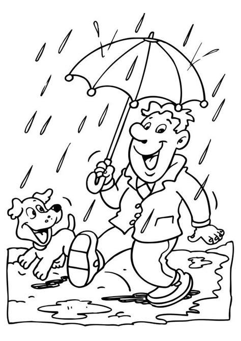 coloring page rain  printable coloring pages img