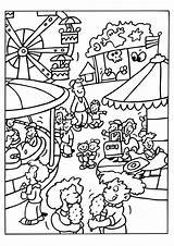 Park Coloring Pages Amusement Theme Getcolorings Color Printable sketch template