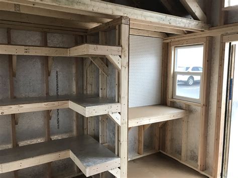 building shelves  shed