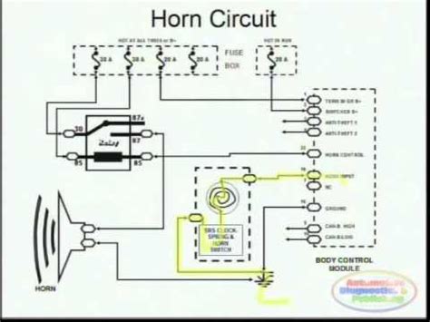 horns wiring diagram youtube