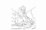 Gorilla Lowland sketch template