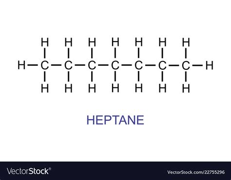 heptane formula royalty  vector image vectorstock