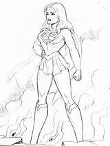 Supergirl Superwoman Colouring Google Acessar Coloringhome Coloringfolder sketch template