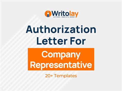 company representative authorization letter templates writolay