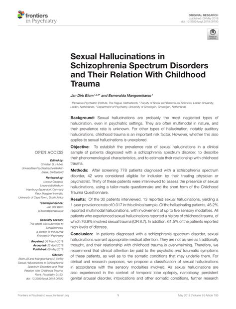 pdf sexual hallucinations in schizophrenia spectrum disorders and