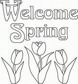 Coloring Spring Pages Printable Easy Children Print sketch template