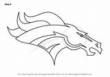 Broncos Denver Logo Draw Drawing Pages Step Nfl Boise State Coloring Template Sketch Tutorials Football Templates Drawingtutorials101 sketch template