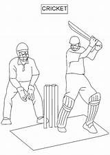 Colouring Batsman Coloringme Ausmalbild sketch template