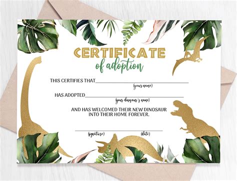 adopt  dinosaur  printable printable templates
