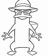 Coloring Agent Secret Platypus Pages Perry Draw Sketch Template Library Clipart sketch template