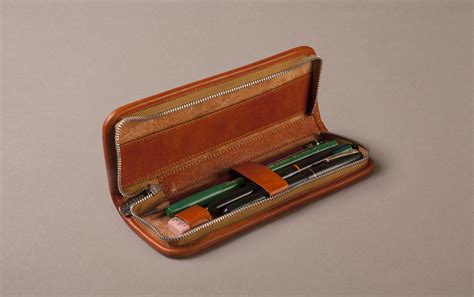 tan small leather pencil case choosing keeping