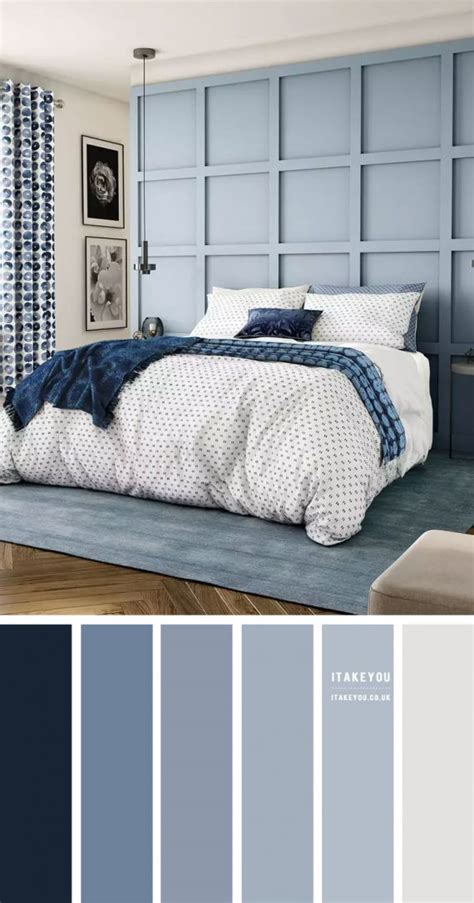 dusty blue bedroom colour scheme dark blue  dusty blue colors