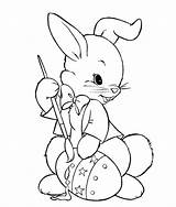 Coloring Easter Bunny Pages Kids Print Drawing Color Getdrawings sketch template