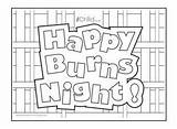 Burns Night Robert Activities Colouring Kids Poster Printable Printables Pages Crafts Children Activity Coloring Sheets sketch template