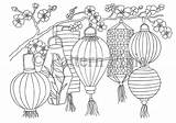 Lanterns Animados Chinesische Laternen sketch template