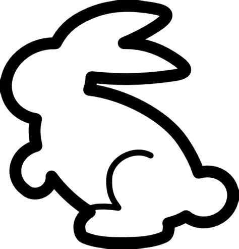 bunny outline clip art  vector clip art png clipartix