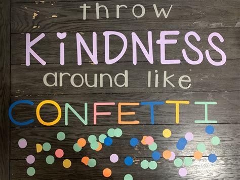 Throw Kindness Like Confetti Recycled Bulletin Board Cut Out Etsy