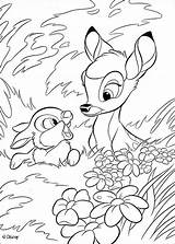 Coloring Bambi Pages Popular sketch template