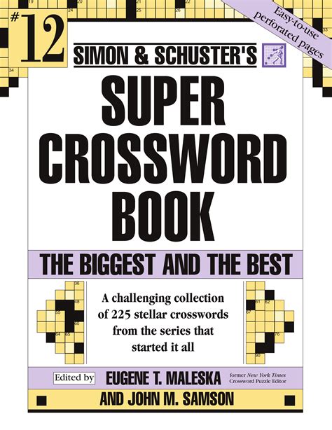 simon  schuster super crossword puzzle book  book  john