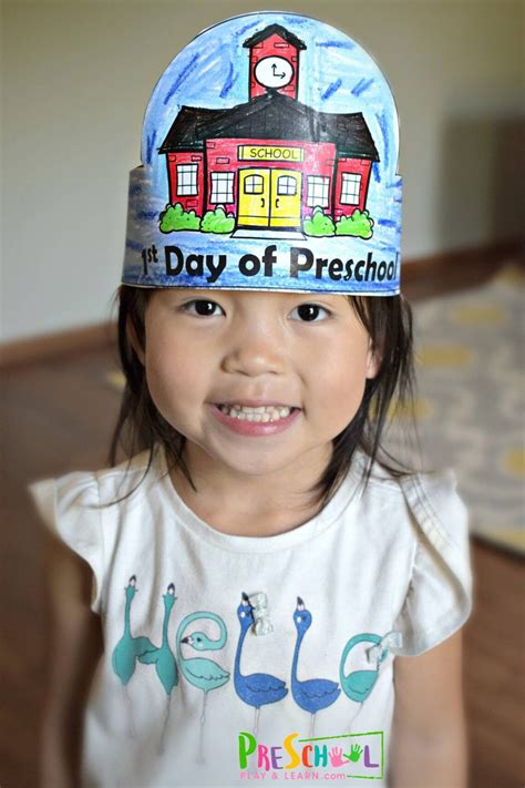 day  preschool   school hats  printable preschool