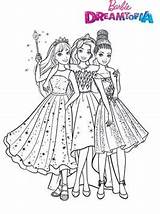 Barbie Dreamtopia Coloring Pages Princesses Glitter Kids Fun sketch template