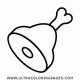 Ham Pork Presunto Ultracoloringpages Clipartkey sketch template